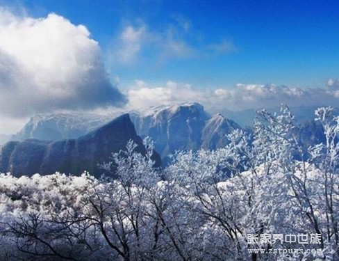 天门山雪景
